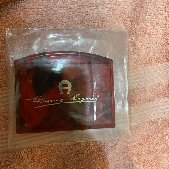 Vintage 60s  ETIENNE AIGNER Oxblood Shoulder Bag Hinge Hardware Mirror Tag - Picture 5 of 14